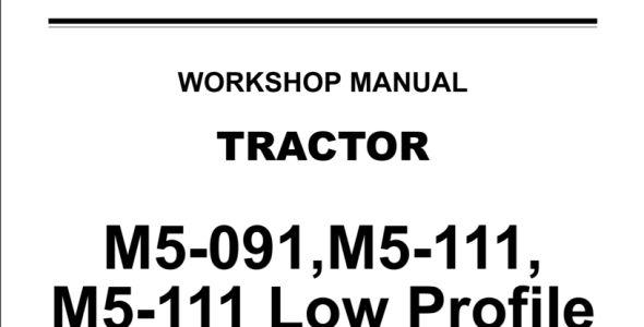 Kubota M5-091, M5-111 Workshop Manual image