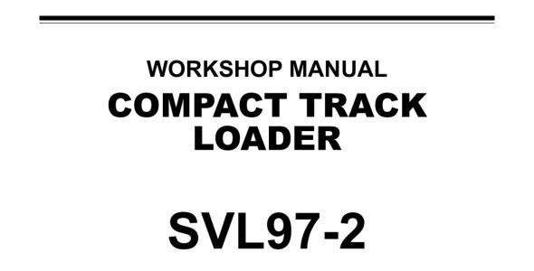 Kubota SVL97-2 Workshop Manual — RY911-29121 image