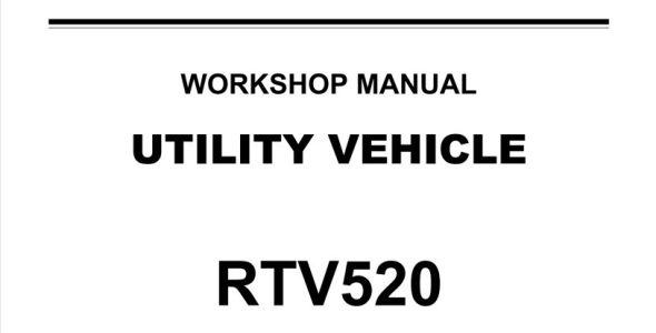 Kubota RTV520 Workshop Manual — 9Y111-21534 image
