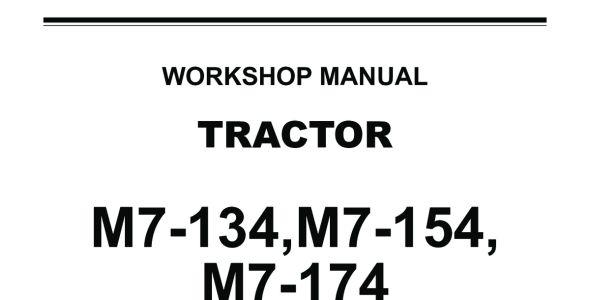 Kubota M7-134, M7-154, M7-174 Workshop Manual — 9Y111-27841 image