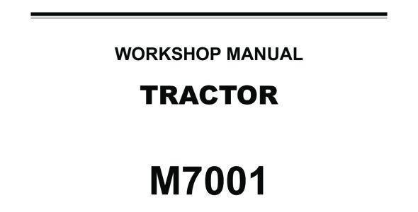 Kubota M7001 Workshop Manual — 9Y111-12188 image
