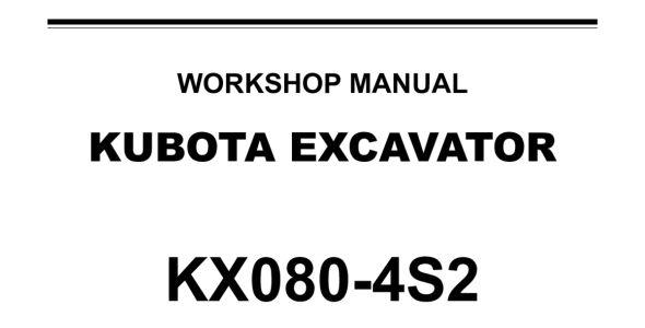 Kubota KX080-4S2 Workshop Manual — RY911-27747 image