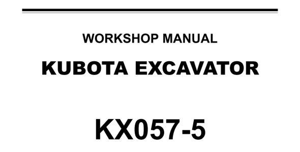 Kubota KX057-5 Workshop Manual — RY911-28157 image
