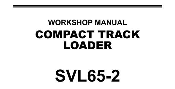 Kubota SVL65-2 Workshop Manual — RY911-33022 image
