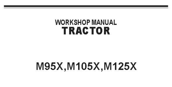 Kubota M95X, M105X, M125X Workshop Manual — 9Y011-13276 image