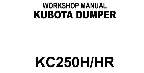 Kubota KC250H, KC250HR Workshop Manual — 97899-61750 image