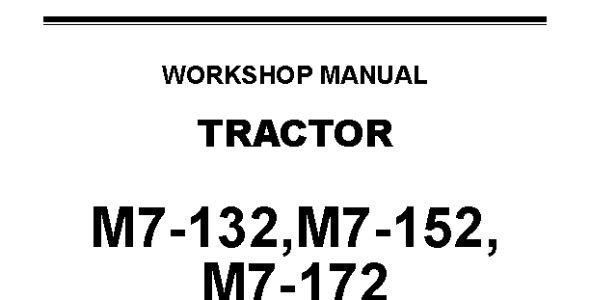 Kubota M7-132, M7-152, M7-172 Workshop Manual — 9Y111-19533 image