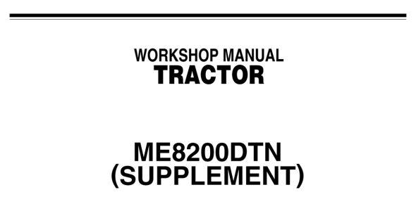Kubota ME8200DTN Workshop Manual — 9Y011-18311 image