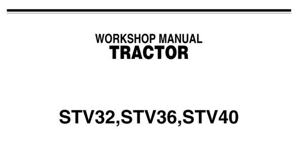 Kubota STV32, STV36, and STV40 Workshop Manual — 9Y011-13041 image