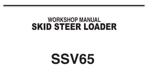 Kubota SSV65 Workshop Manual — RY911-23332 image