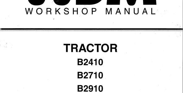 Kubota B2410, B2710, and B2910 Workshop Manual — 9Y011-13031 image