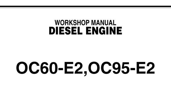 Kubota OC60-E2, and OC95-E2 Diesel Engine Workshop Manual — 97897-03291 image