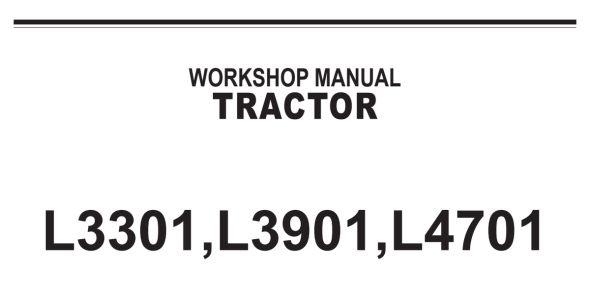 Kubota L3301, L3901, and L4701 Workshop Manual — 9Y111-10123 image