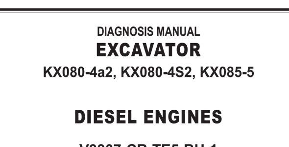 Kubota KX080-4A2, KX080-4S2, and KX085-5 Diagnostic Manual — RY910-27322 image