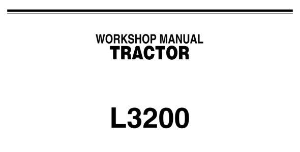 Kubota L3200 Workshop Manual — 9Y011-13601 image