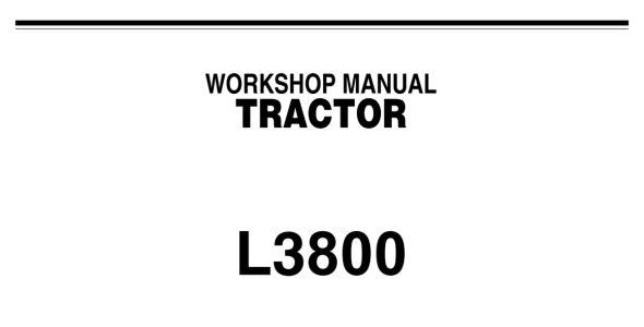 Kubota L3800 Workshop Manual — 9Y011-13601 image