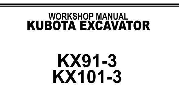 Kubota KX91-3, and KX101-3 Workshop Manual — 97899-60520 image