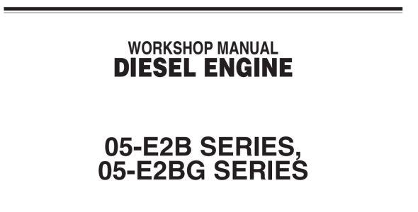 Kubota D905-E2B, D1005-E2B, V1305-E2B, D1105-E2B, V1505-E2B, D1105-T-E2B, V1505-T-E2B, D905-E2BG, D1005-E2BG, V1305-E2BG, D1105-E2BG, and V1505-E2BG Workshop Manual — 9Y011-02754 image