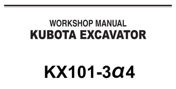 Kubota KX101-3α4 Workshop Manual — RY911-24691 image