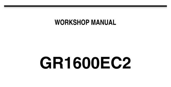 Kubota GR1600EC2 Workshop Manual — 9Y011-15560 image