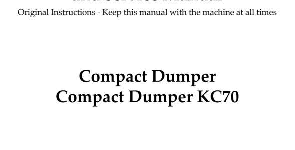 Kubota KC70 Operator, Safety, Maintenance and Service Manual — MUKC70021801 image