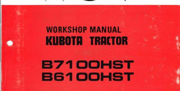 Kubota B7100HST, and B6100HST Workshop Manual — 07909-70306-4 image