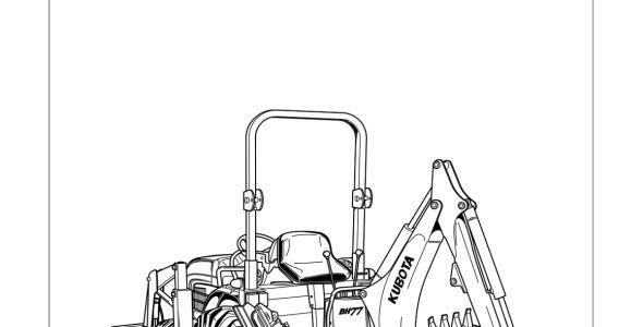 Kubota BH77 Assembly Instructions — 7K503-7916-2 image
