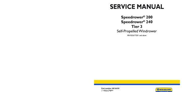 New Holland Speedrower 200/240 Tier 3 Service Manual image