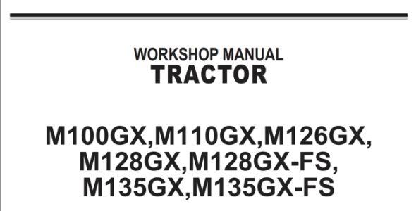 Kubota M100GX, M110GX, M126GX, M128GX, M128GX-FS, M135GX, and M135GX-FS Workshop Manual — 9Y111-20443 image