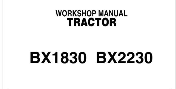 Kubota BX1830/BX2230 Workshop Manual | 97897-13090 image