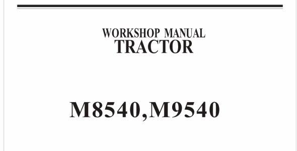 Kubota M8540/M9540 Workshop Manual image