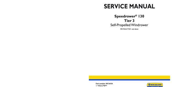 New Holland Speedrower 130 Containerized. / Tier 3 Service Manual image