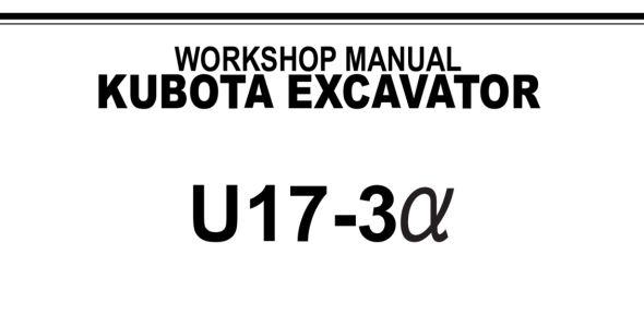 Kubota U17-3 Workshop Manual | 97899-61953 image