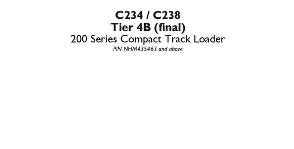 New Holland C234/C238/L234 TIER 4B (FINAL) Service Manual image