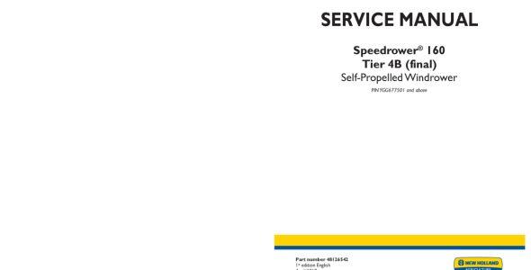 New Holland Speedrower 160 Tier 4b (final) Service Manual image