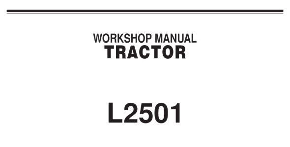 Kubota L2501 Workshop Manual | 9Y111-11210 image