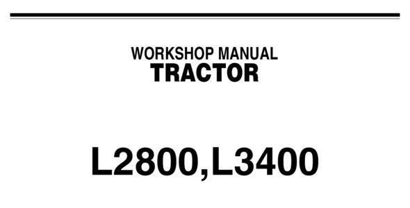 Kubota L2800/L3400 Workshop Manual | 9Y011-13193 image