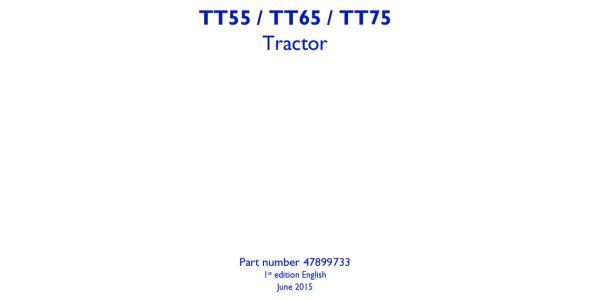 New Holland TT55/TT65/TT75 Service Manual | 47899733 image