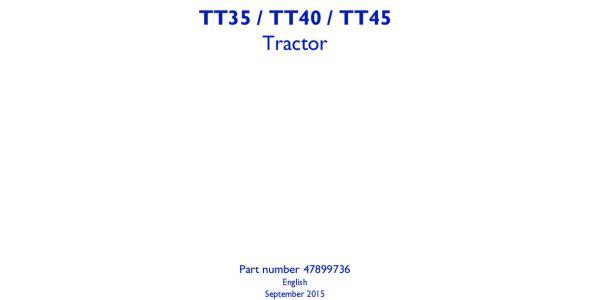 New Holland TT35/TT40/TT45 Service Manual | 47899736 image