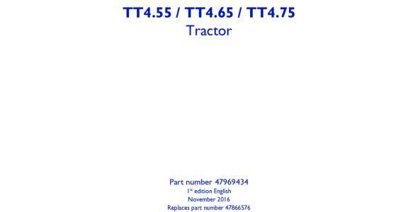 New Holland TT4.55/TT4.65/TT4.75 Service Manual | 47969434 image